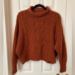 Express Burnt Orange Turtleneck Sweater